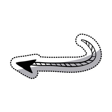 etiket siluet ip düz ok ucu simgesiyle