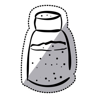 etiket siluet cam tuz mahzeni simgesi düz