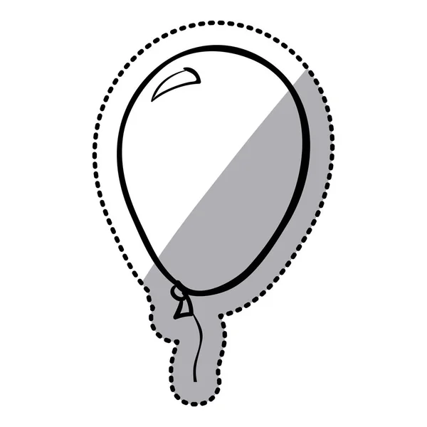 Pegatina silueta globo de aire icono de diseño plano — Vector de stock
