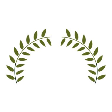 taç şeklinde yaprakları ile şubeler ile siluet