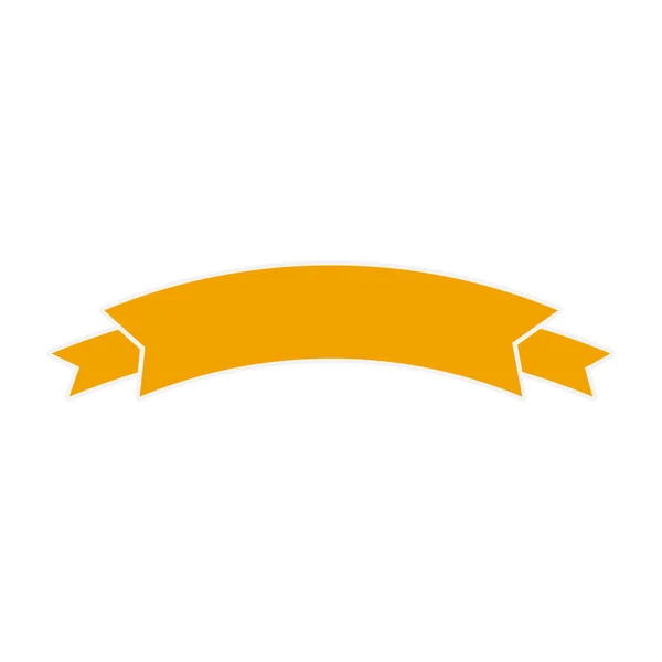 Etiqueta de silhueta com fita na cor amarela —  Vetores de Stock