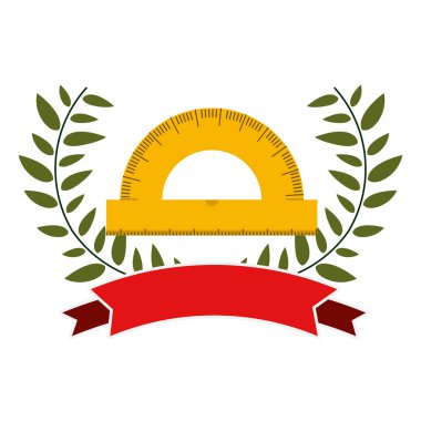 siluet şerit ve ışınlama cetvel ile taç şeklinde yaprakları ile şubeler ile