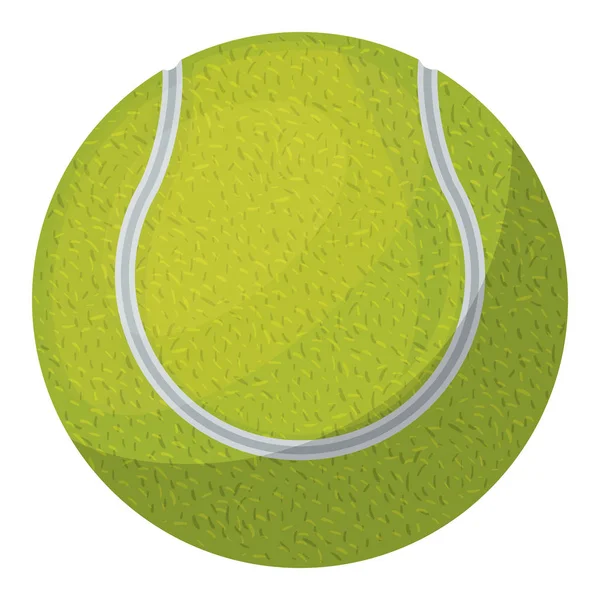 Silhueta cor com bola de tênis com sombra do meio —  Vetores de Stock