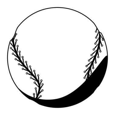 Beyzbol topuyla siluet siyah renk