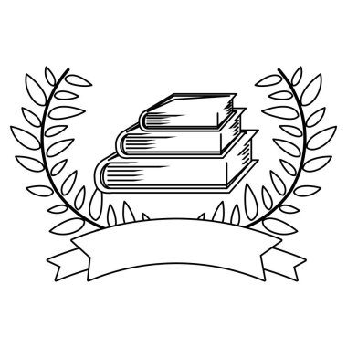 yaprakları ve kitaplar ile çapraz şubeler ile tek renkli dağılımı