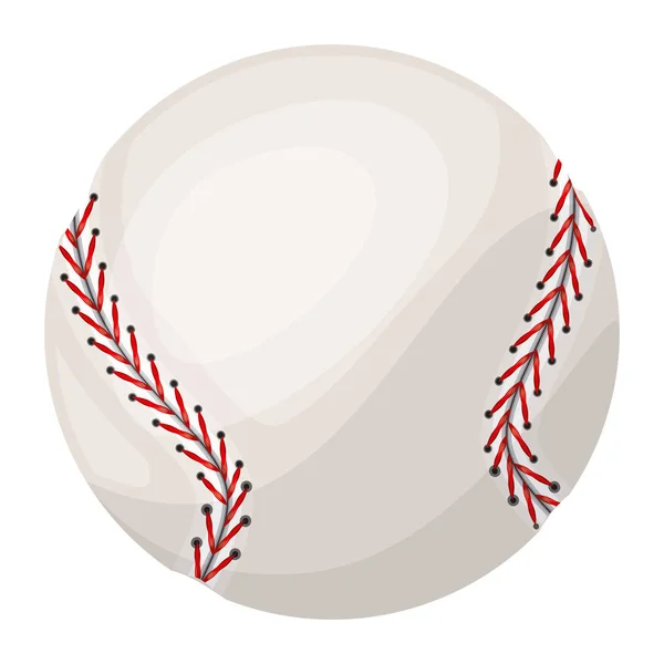 Sziluettjét színű baseball labda középső árnyék — Stock Vector