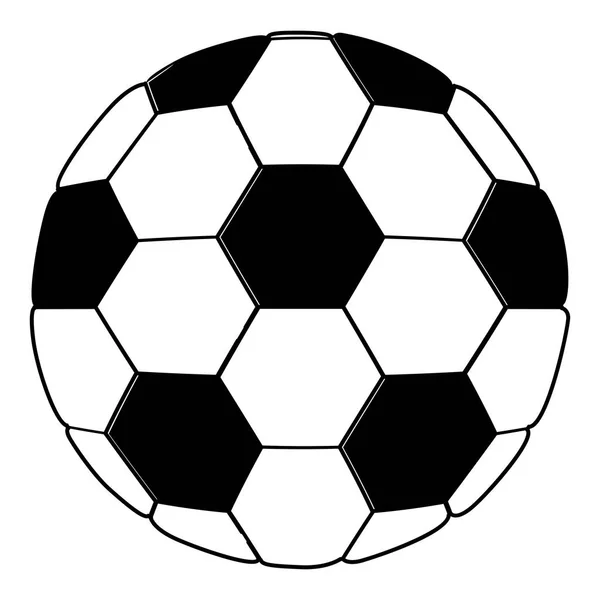 Silueta de color negro con pelota de fútbol — Vector de stock