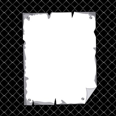 boş siyah doku arka plan üzerinde dikey yırtık sayfa