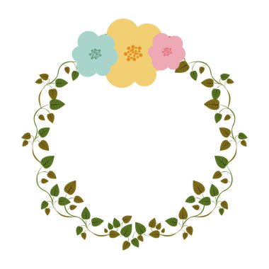 renkli süs creepers çiçekli