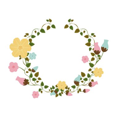 yarım süsleme creepers çiçekli