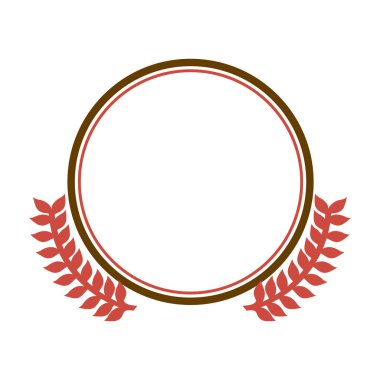 taç şube yaprakları ile dairesel kenarlık