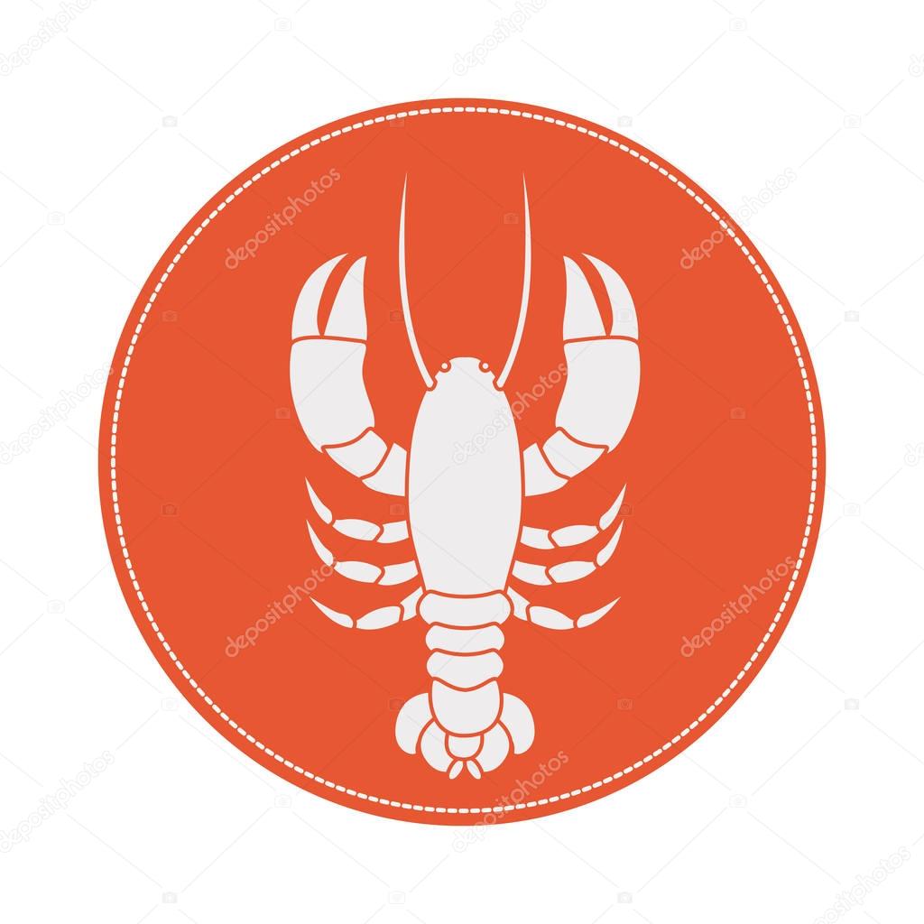 circular border with silhouette crab
