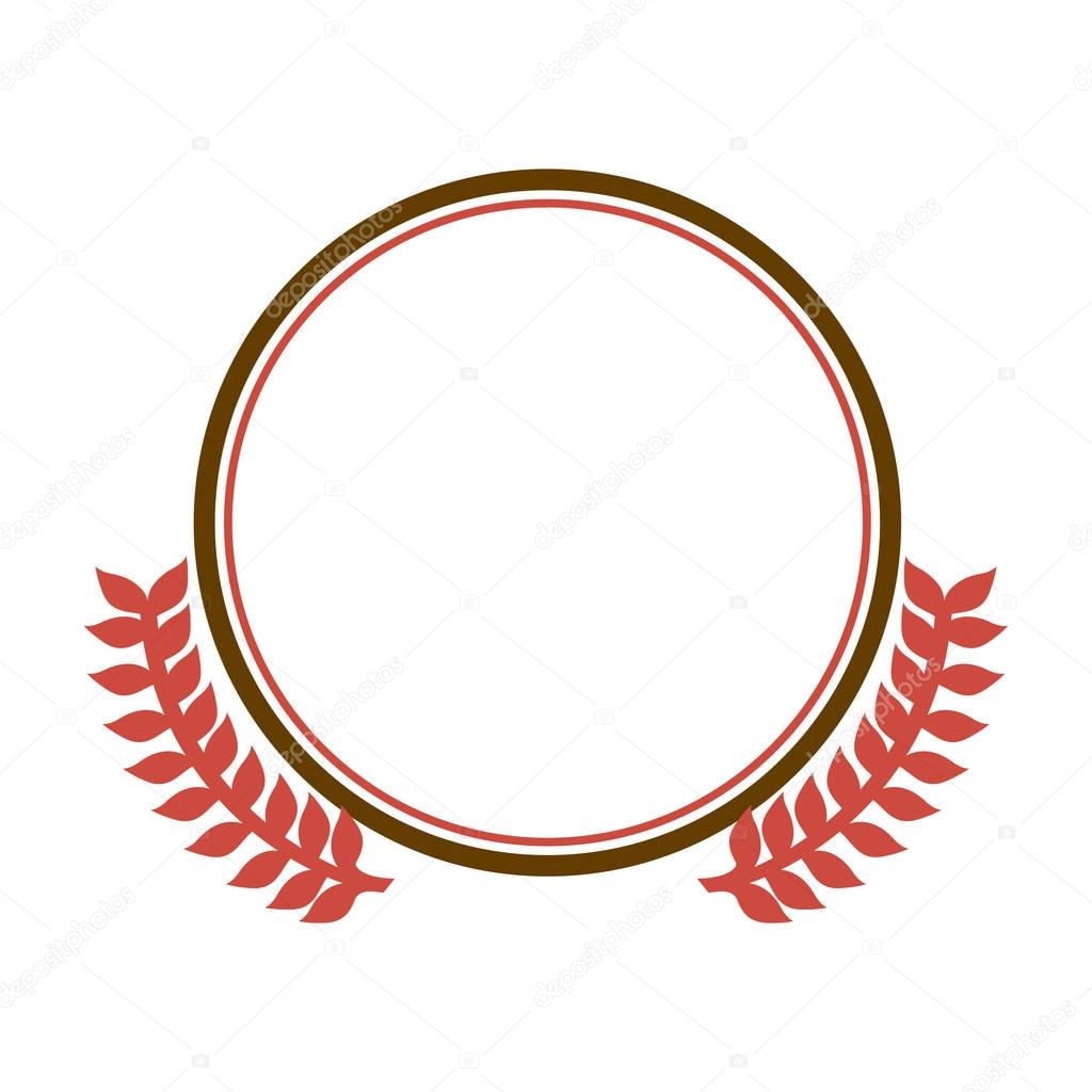 Download Circular border with crown branch leaves — Stock Vector ...