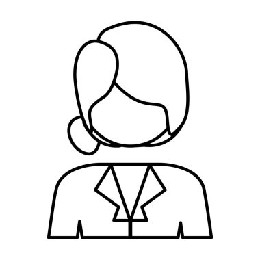 Kontur yarım vücut toplanan saç kadın