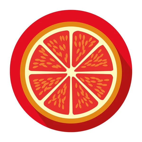 Красочная круглая форма с ломтиком апельсина — стоковый вектор