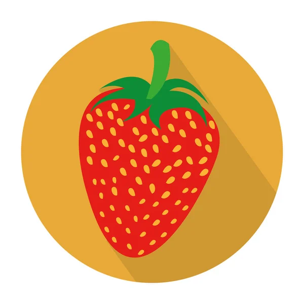 Bunte runde Form mit Erdbeerfrüchten — Stockvektor