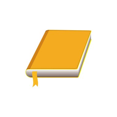 kitap kapak ve sarı kurdele ile renk siluet