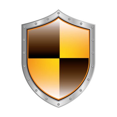 renkli rhombus şekli ile metalik kalkan