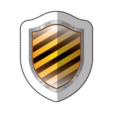 renkli çapraz çizgiler şeklinde Sticker metalik kalkan