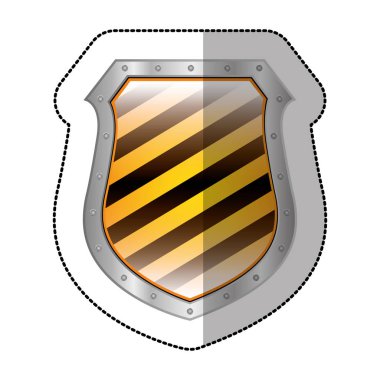 renkli çapraz çizgiler şeklinde Sticker metalik kalkan