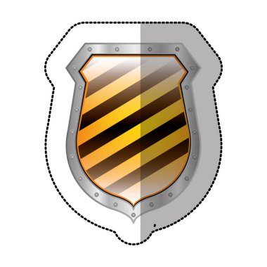 renkli çapraz çizgiler şeklinde Sticker metalik kalkan