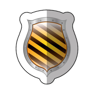 renkli çapraz çizgiler şeklinde Sticker metalik kalkan