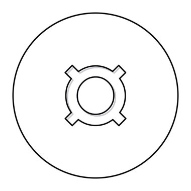 para birimi simgesini daire ortak kullanımı ile tek renkli dağılımı