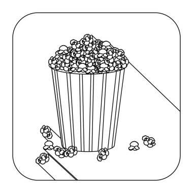pop corn siluet kutusu ile kare şekli