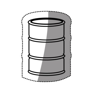 siluet sticker metalik varil simgesi tasarım