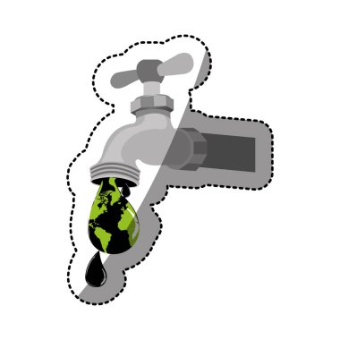 etiket watertap damla petrol ile