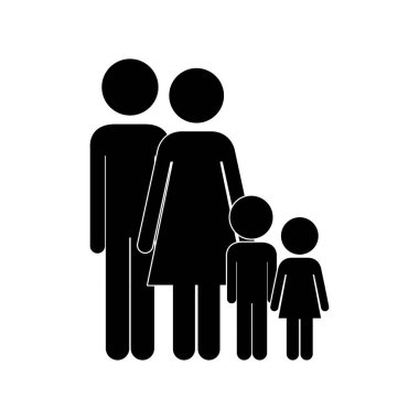 Sevimli aile piktogram
