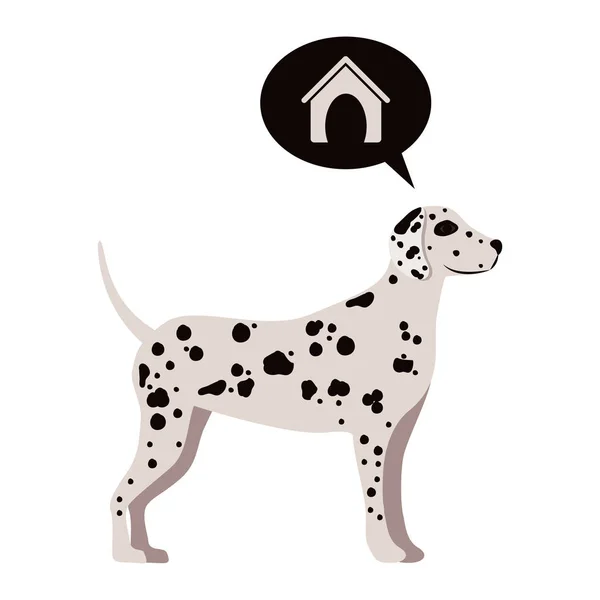 Lindo perro mascota — Vector de stock