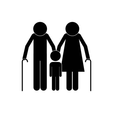 Sevimli aile piktogram