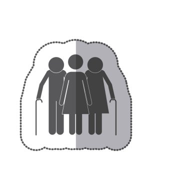 Sevimli aile piktogram