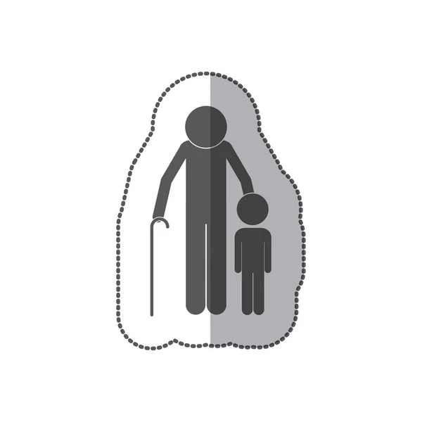 Pictogramme de famille mignon — Image vectorielle