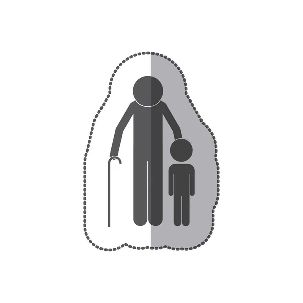 Leuke familie pictogram — Stockvector