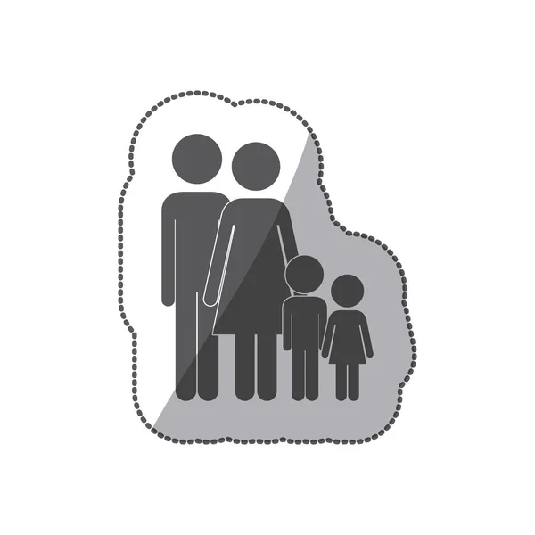 Ładny piktogram dla rodzin z dziećmi — Wektor stockowy