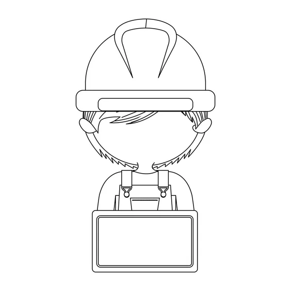 Caricatura del trabajador de la construcción — Archivo Imágenes Vectoriales