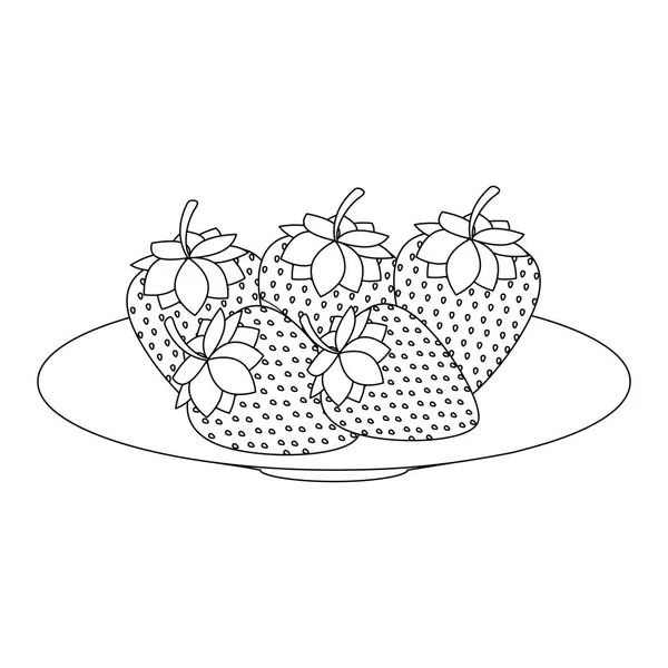 Heerlijke aardbeien vruchten — Stockvector
