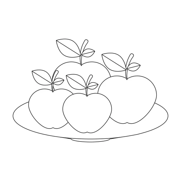 ผลไม้แอปเปิ้ลแสนอร่อย — ภาพเวกเตอร์สต็อก