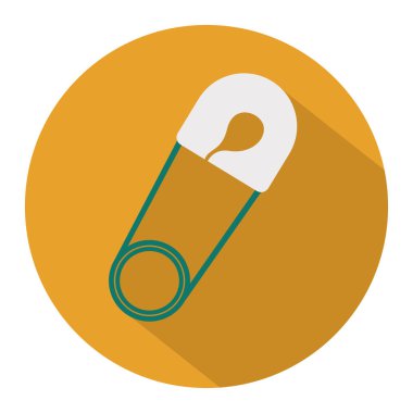 renk siluet yuvarlak çerçeve içinde bebek bezi Kancalı