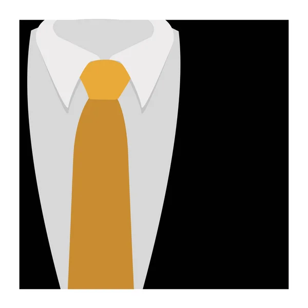 Silhueta de cor com terno formal e gravata de perto — Vetor de Stock