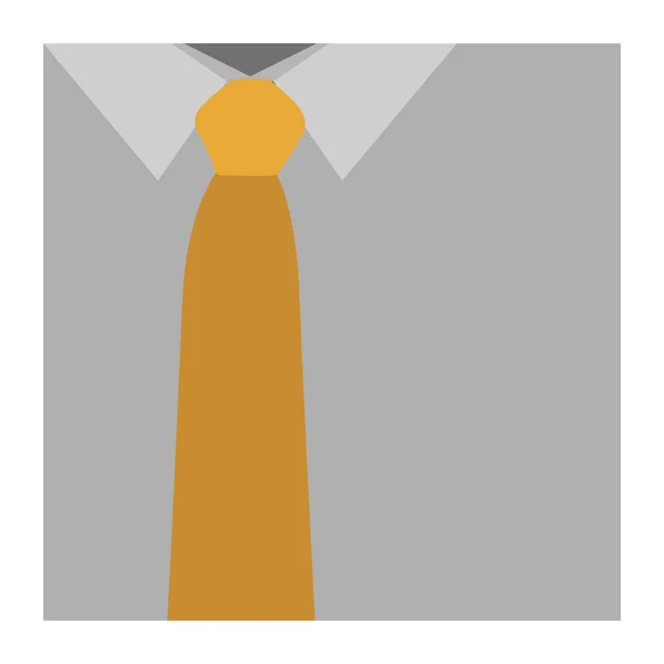 Silueta de color con camisa y corbata amarilla de cerca — Archivo Imágenes Vectoriales