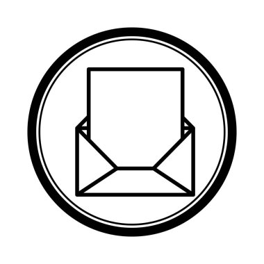 boş kağıt zarf ile levha açıldı ile dairesel şekil