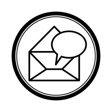 iletişim kutusu açıldığında boş kağıt zarf ile dairesel şekil