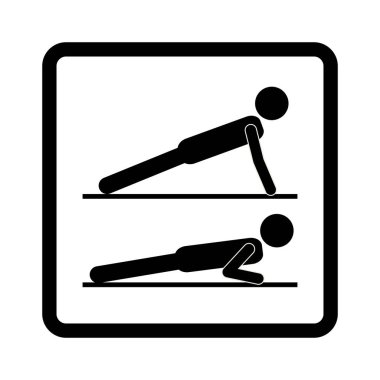 yukarı itin piktogram adamla kare şekli