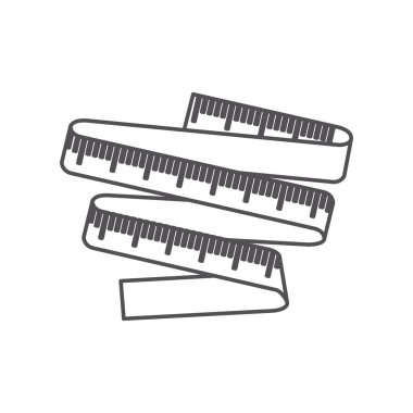 siluet siyah beyaz bant ölçme ile