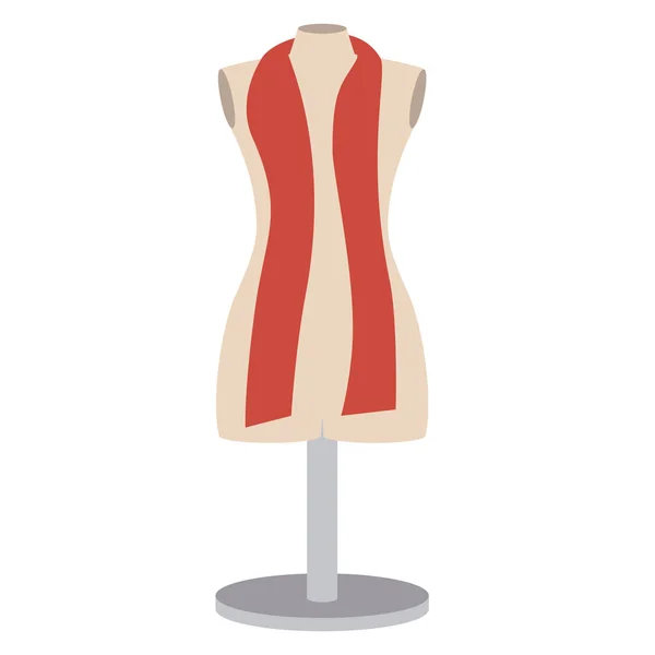 Silhouette couleur avec mannequin tailleur boutique design — Image vectorielle