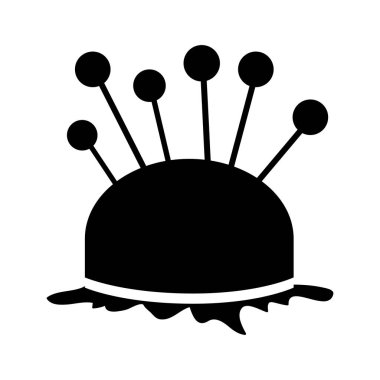 tek renkli siluet iğnelik pimleri simgesiyle