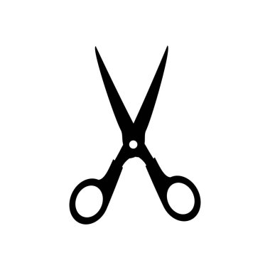 tek renkli siluet Makas aracıyla